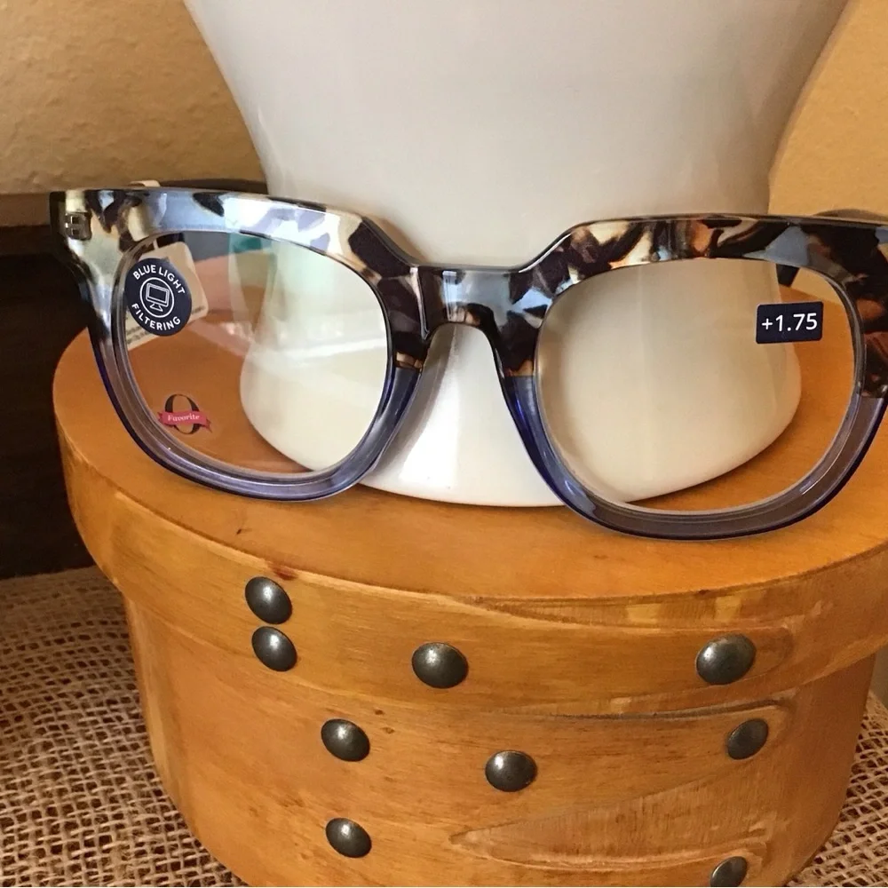 NWT Peepers Showbiz Focus Tortoise Shell Blue Light Filtering Reading Glasses
